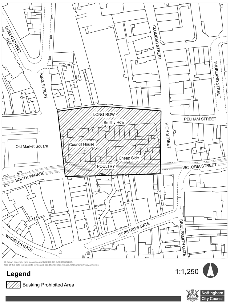 Public spaces protection order busking prohibited area