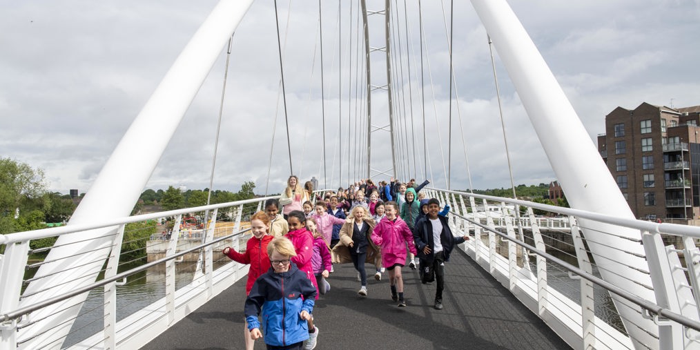 Nottingham's brand new walking and cycling bridge is now open! 
