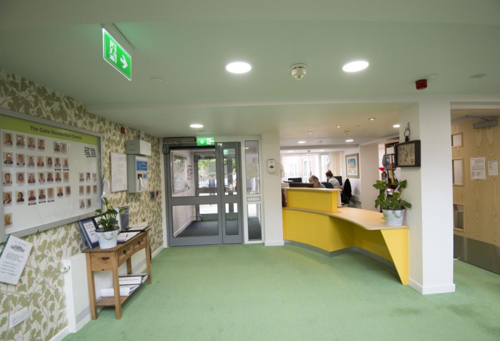 The Oaks Care and Support reception area